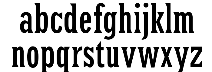 LatinRCond Font LOWERCASE