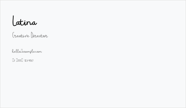 Latina Business Card