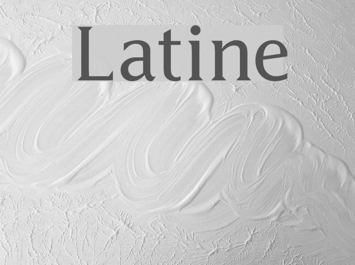 Latine Font examples