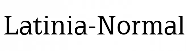 Latinia-Normal  Frei Schriftart Herunterladen