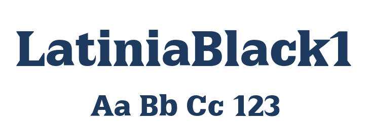 LatiniaBlack1 Font Preview
