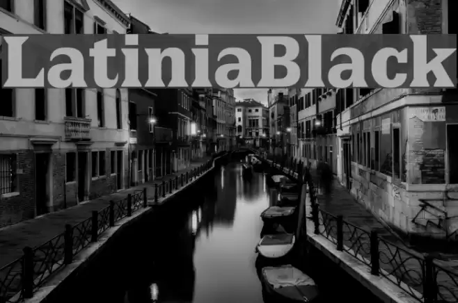 LatiniaBlack Шрифта examples
