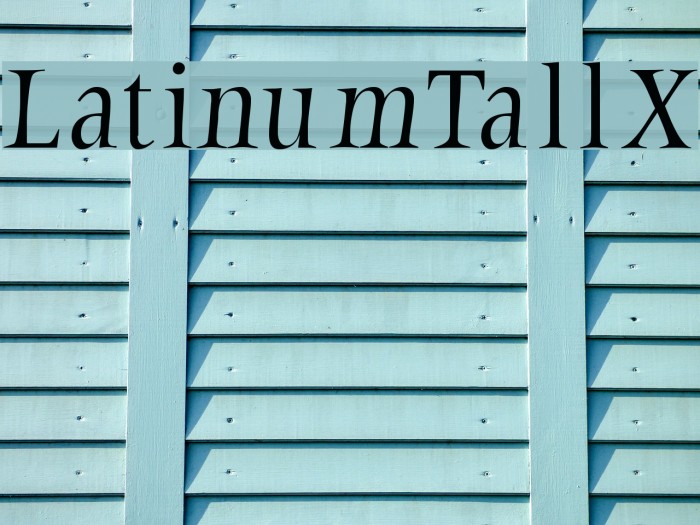 LatinumTallX Font examples
