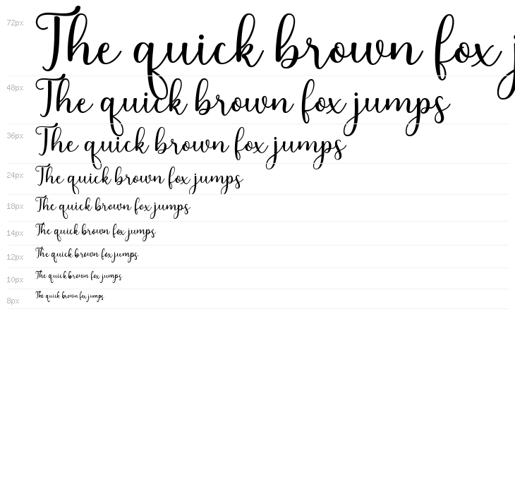 LatishaScript Waterfall