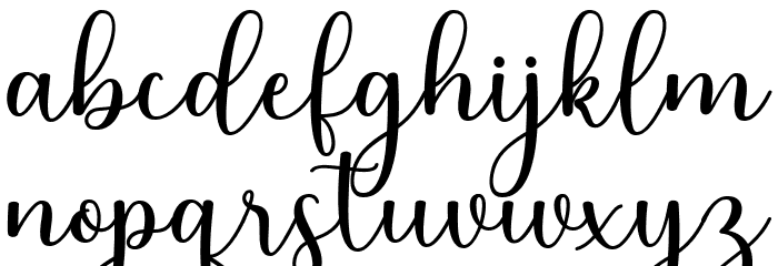 LatishaScript Font LOWERCASE