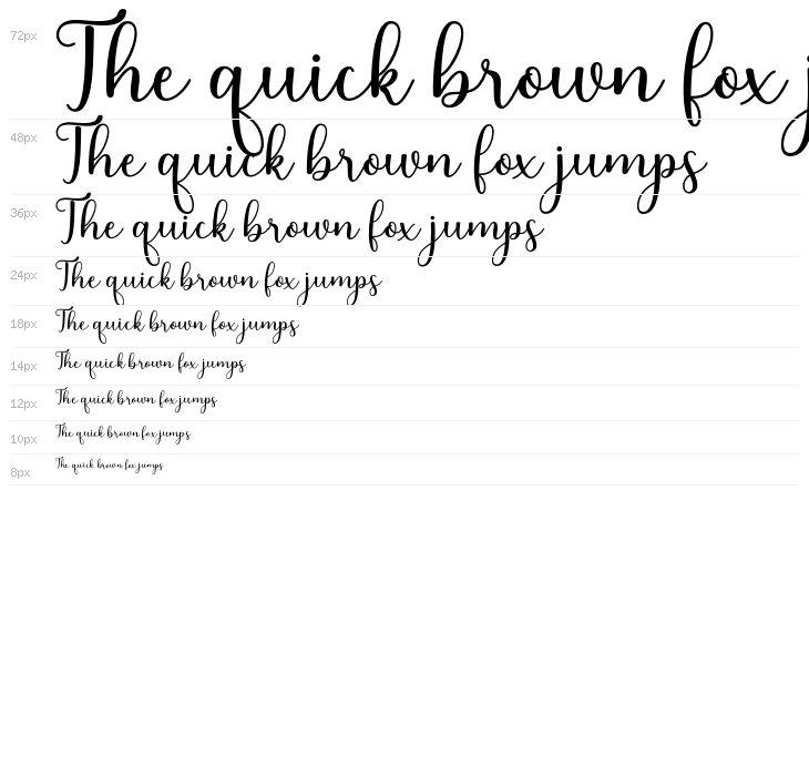 LatishaScript Waterfall