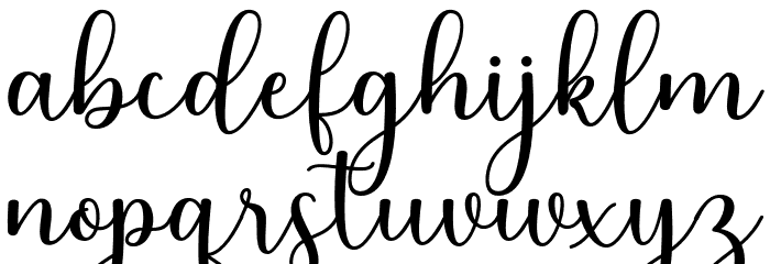 LatishaScript Font LOWERCASE