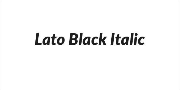 Lato Black Italic Logo