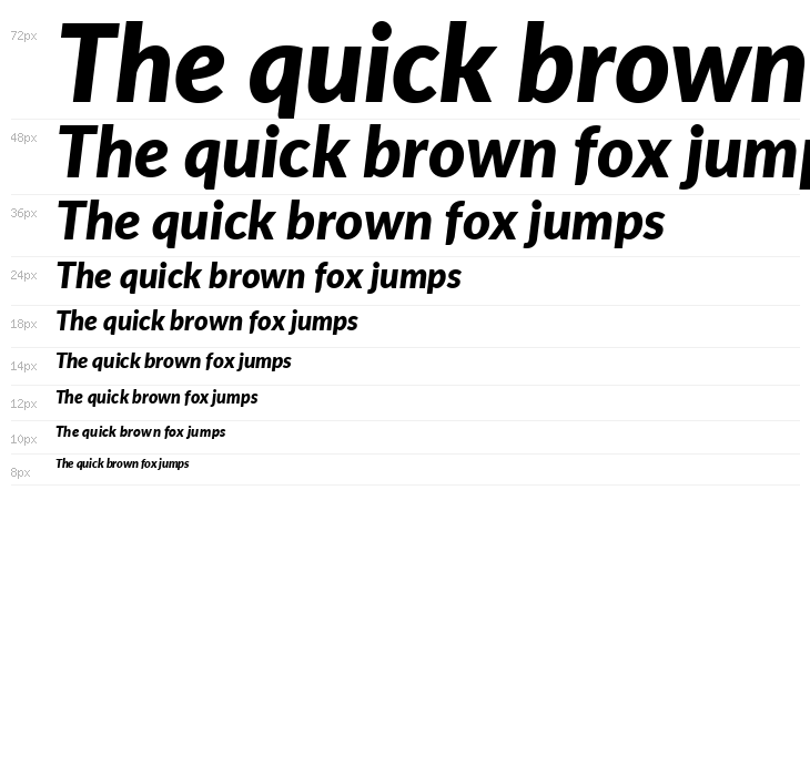 Lato Black Italic Waterfall