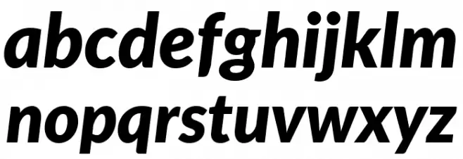 Lato Black Italic Caratteri MINUSCOLO
