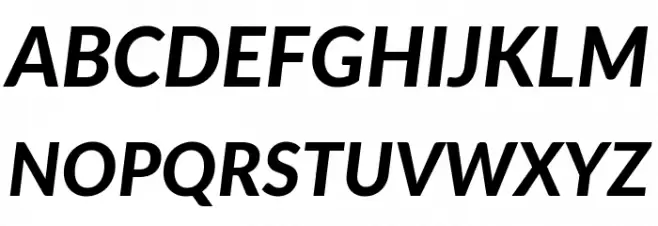 Lato Black Italic Caratteri MAIUSCOLE