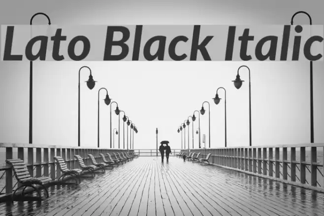 Lato Black Italic Font examples