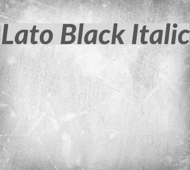 Lato Black Italic Font examples