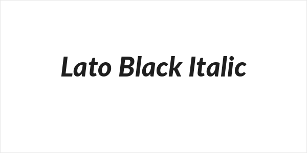 Lato Black Italic Logo