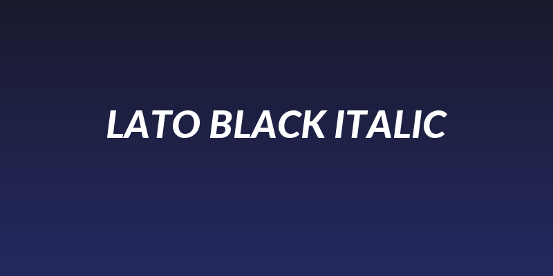 Lato Black Italic Social Header