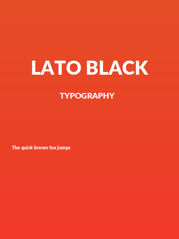 Lato Black Poster