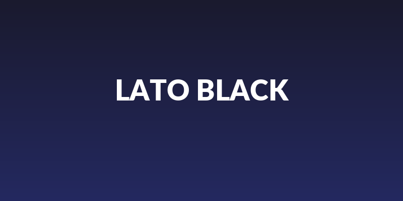 Lato Black Social Header
