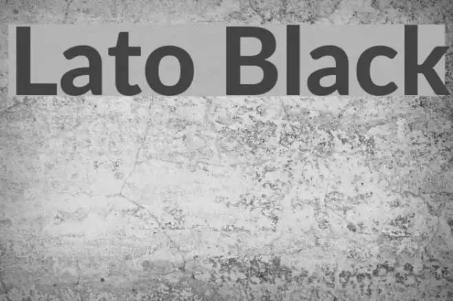Lato Black Font examples
