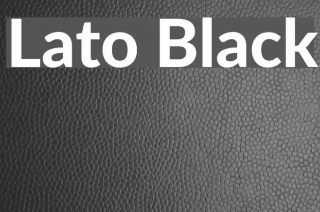 Lato Black Font examples