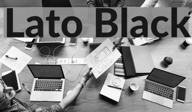 Lato Black Font examples