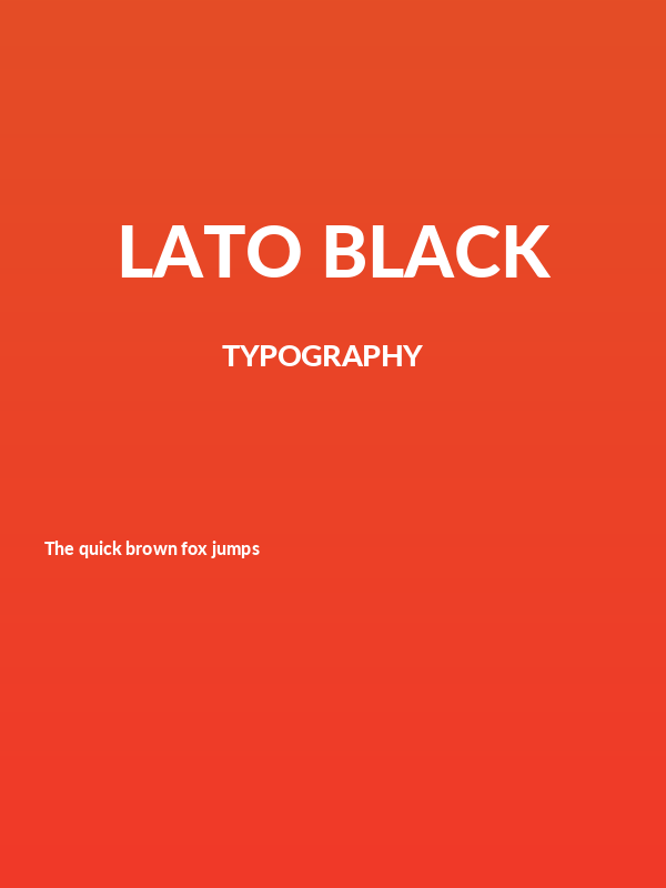 Lato Black Poster