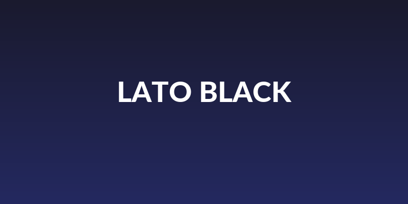 Lato Black Social Header