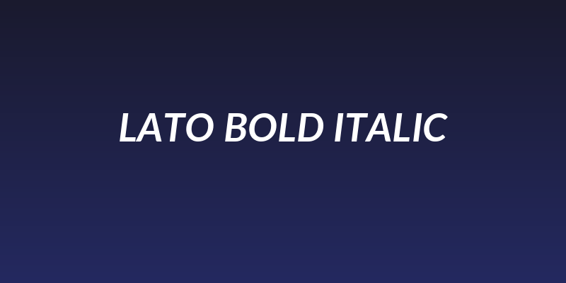 Lato Bold Italic Social Header