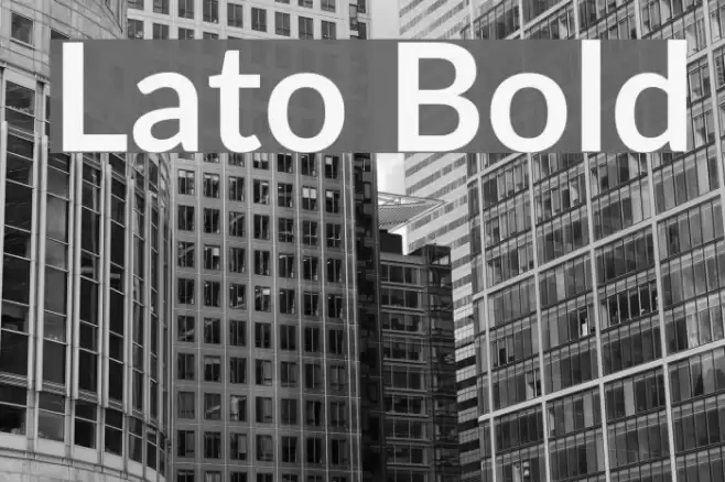 Lato Bold Font examples