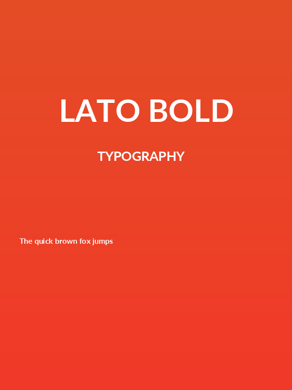 Lato Bold Poster