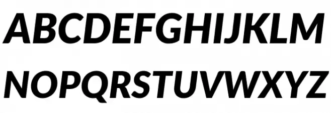 Lato ExtraBold Italic フォント 大文字