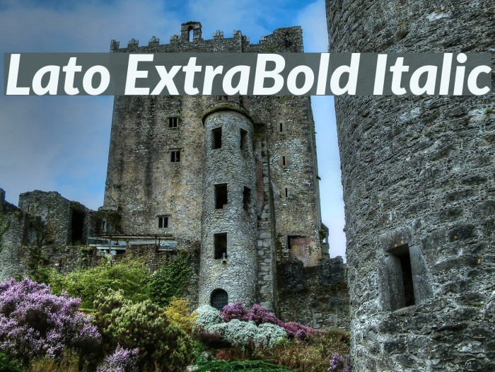 Lato ExtraBold Italic Font examples