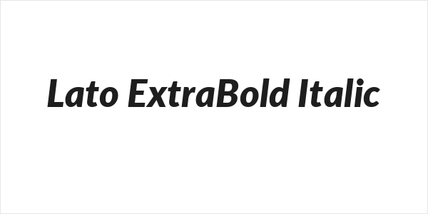 Lato ExtraBold Italic Logo