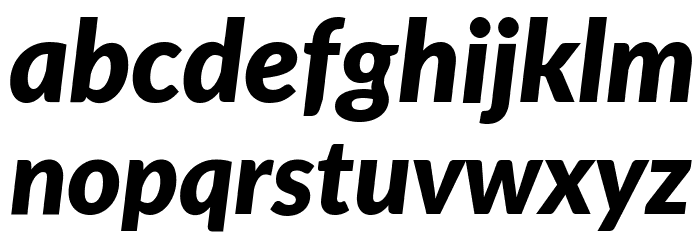Lato ExtraBold Italic Font LOWERCASE