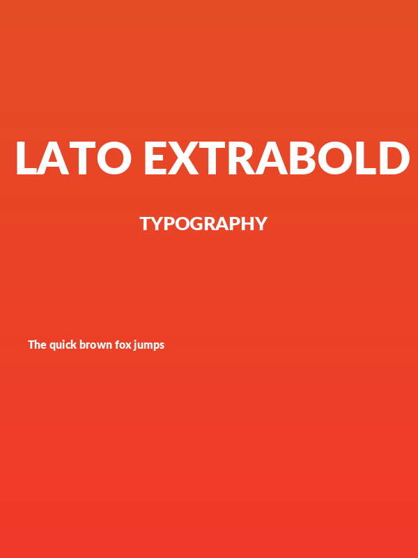 Lato ExtraBold Poster