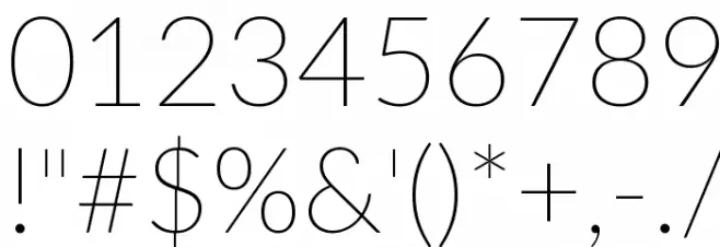 Lato ExtraLight Font OTHER CHARS
