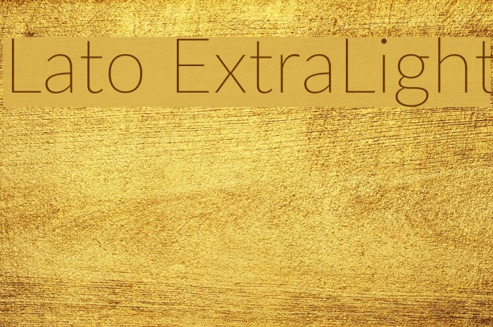 Lato ExtraLight Font examples