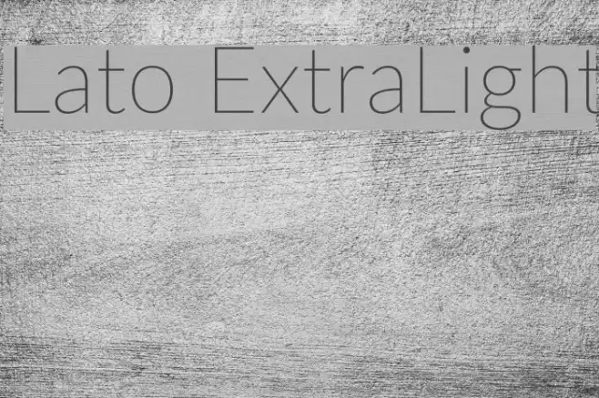 Lato ExtraLight Example 2