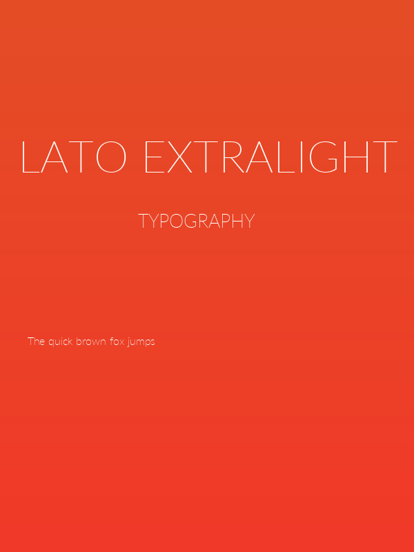 Lato ExtraLight Poster