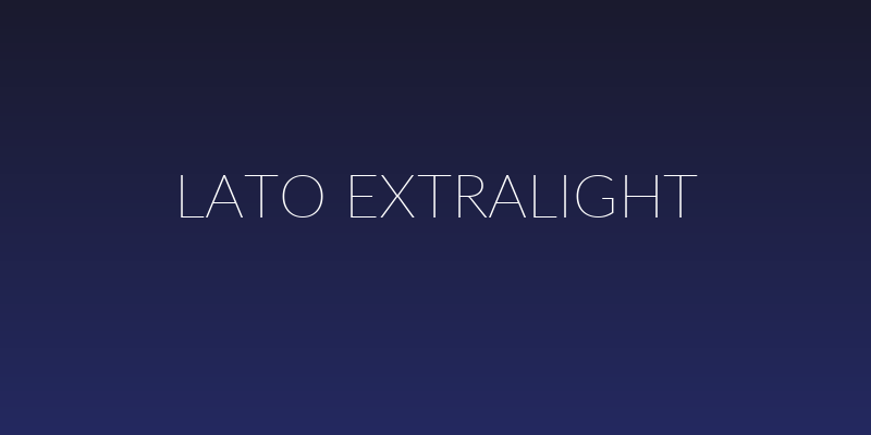 Lato ExtraLight Social Header