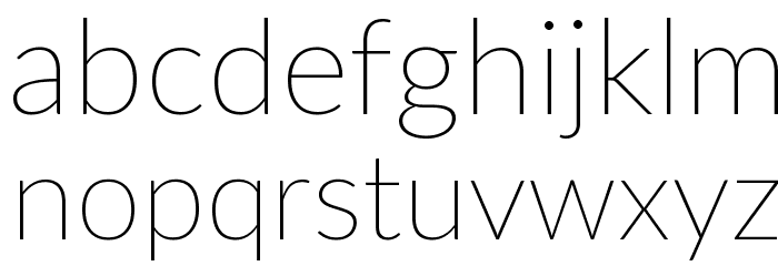 Lato ExtraLight Font LOWERCASE