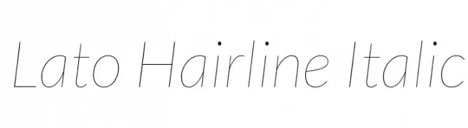Lato Hairline Italic  les polices de caractères gratuit tlcharger