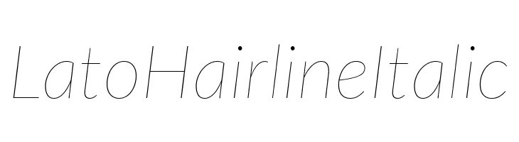 Lato Hairline Italic  免费字体下载