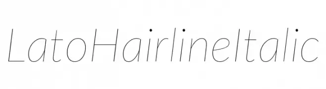 Lato Hairline Italic  font caratteri gratis