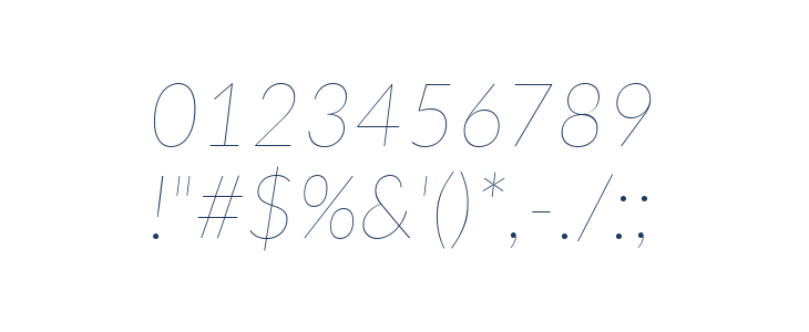 Lato Hairline Italic Other Characters