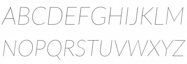 Lato Hairline Italic Шрифта ВЕРХНИЙ