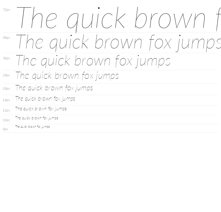 Lato Hairline Italic Waterfall