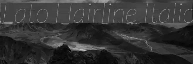 Lato Hairline Italic Font examples