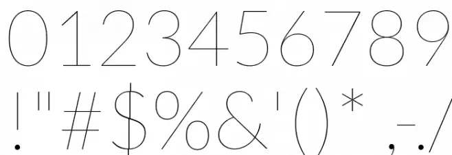 Lato-Hairline Font OTHER CHARS