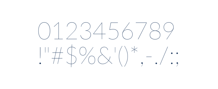 Lato Hairline Other Characters