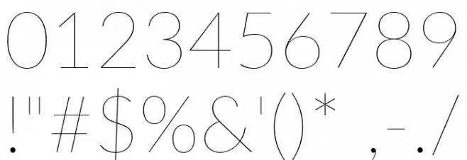 Lato Hairline Font OTHER CHARS